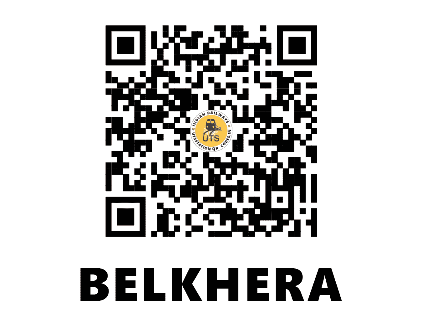 UTS QR Code for BELKHERA - BELD (WC - MADHYA PRADESH)